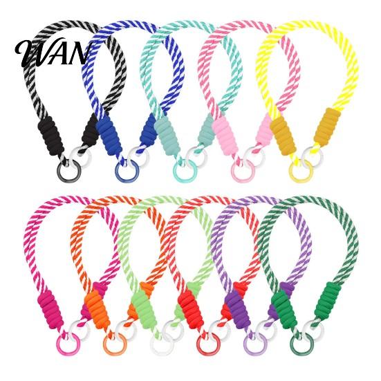 Braided Rope Accessory Pendant Short Wrist Strap with Hanging Ring Outdoor Activity Wear-Resistant Lightweight Lanyard Portable Water Bottles