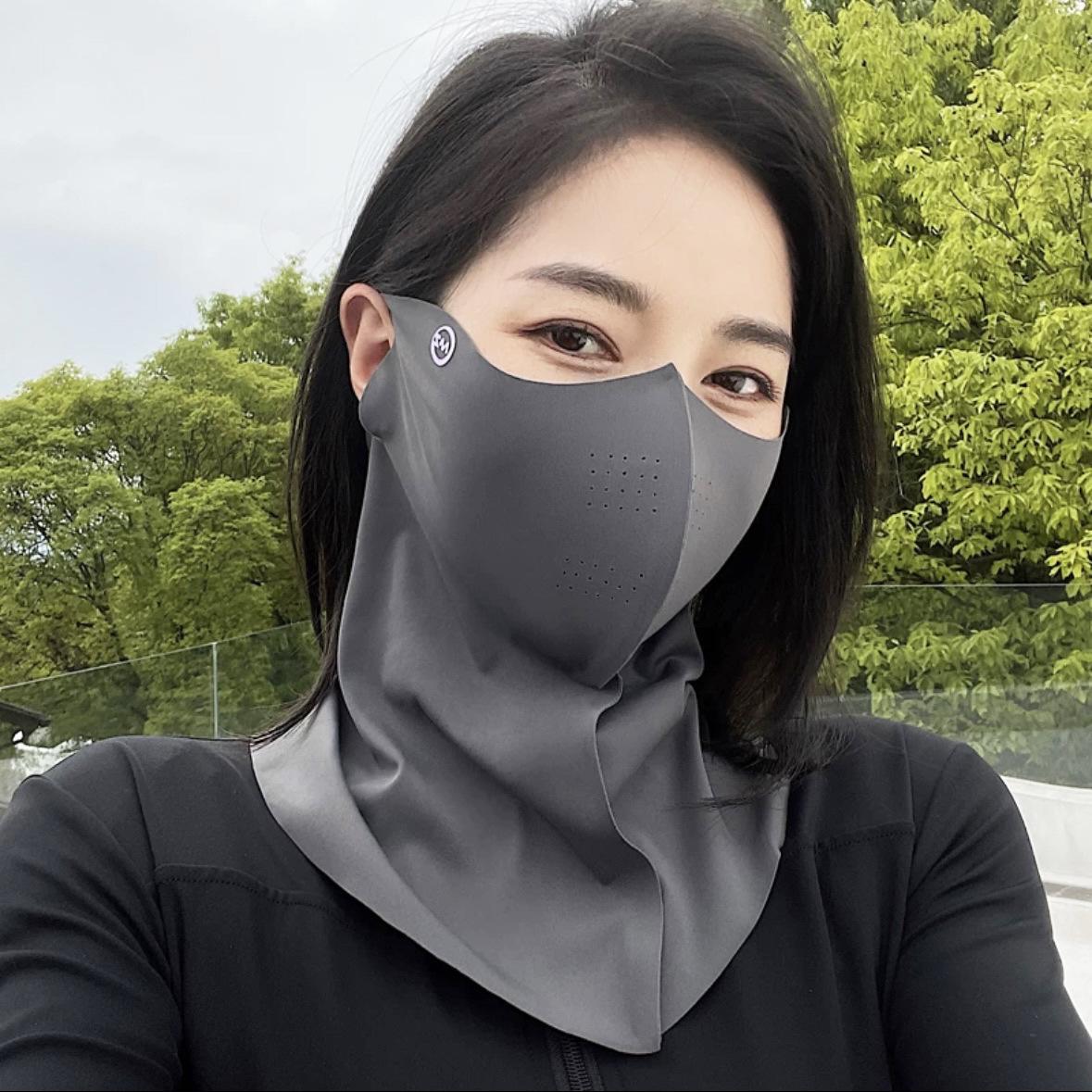 

3D Дышащий бафф из ледяного шелка: Солнцезащитная маска-шарф для лица с эффектом похудения