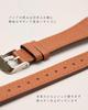 Slimme Horlogeband 20mm Echt Leer Vervangende Band [monomam] Dames (Riembreedte 20 mm) (Klei)