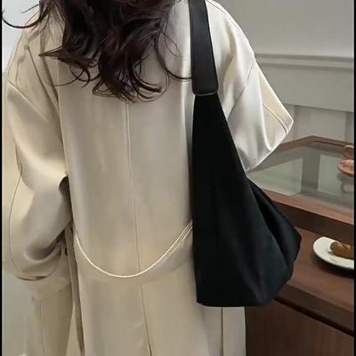 Bolsa feminina vintage grande capacidade camurça bolsa de ombro cor sólida design simples casual viajante shopper tote