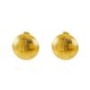 Gold Striped Earrings Stainless Steel Ear Studs Geometric Striped Ear Jewelry Suitable for Fashionable Teens Present