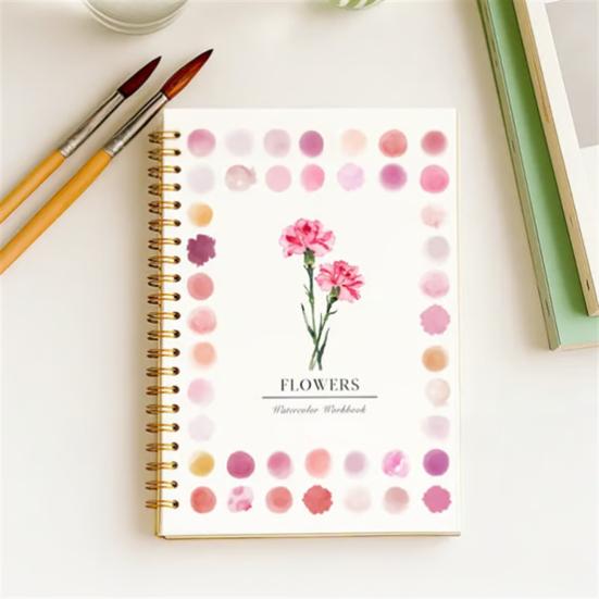 Watercolor Workbook Coloring Book Step-by-Step Tutorials for Animals Flowers Beginner Friendly Painting Kit for Learning Stress Relief
