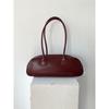 Trendy burgundy baguette bag fashionable retro underarm bag women's portable shoulder bag women