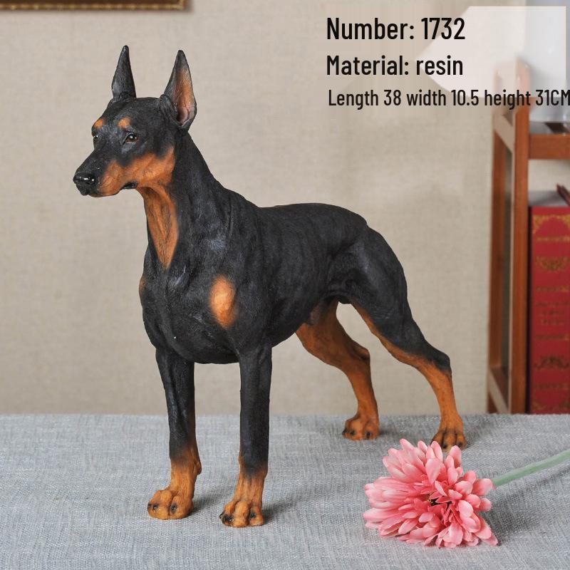 Cross-border Courtyard Doberman Resin Ornament Craft.