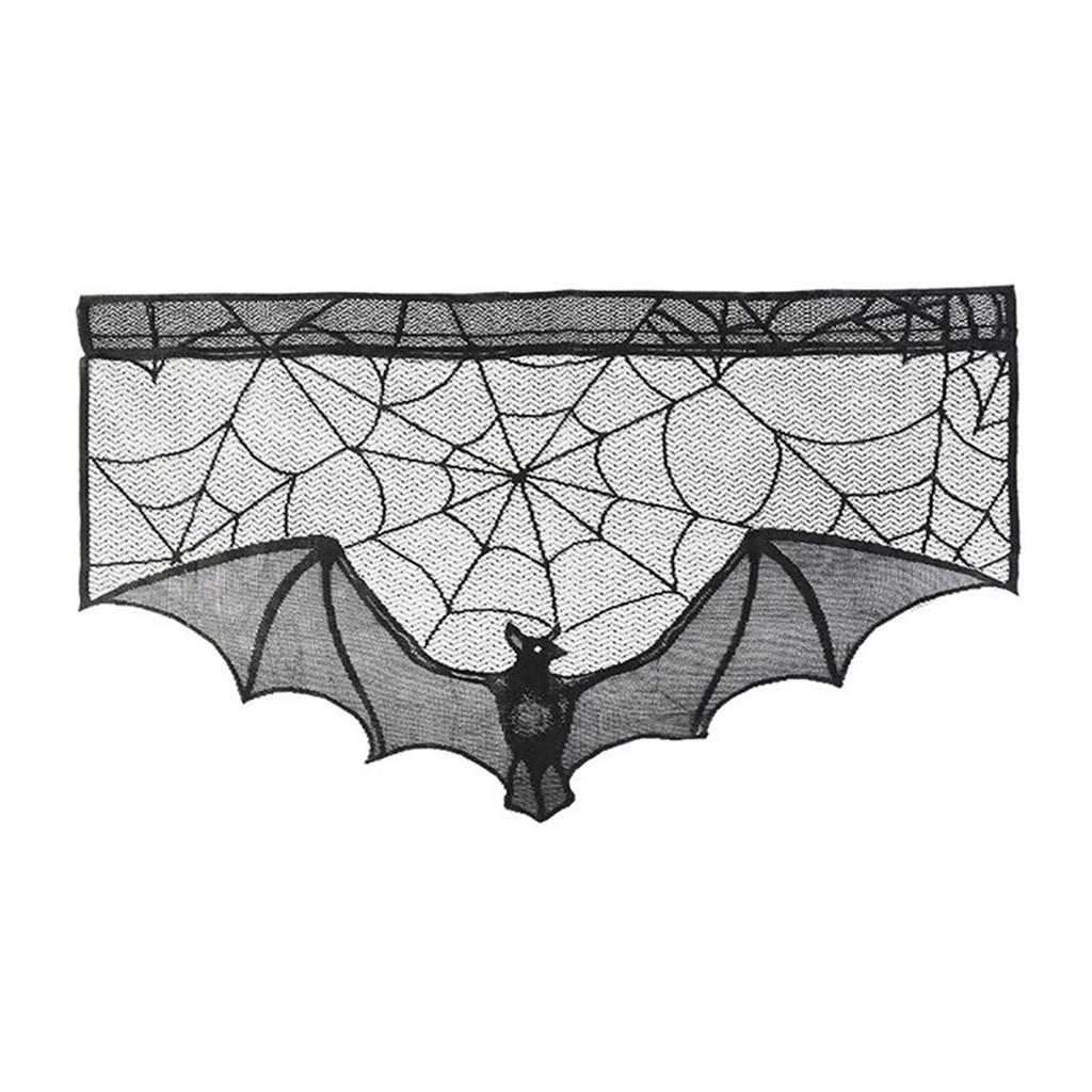 Halloween Style Horror Black Lace Table Cloth Elegant Dinning Tabletop Decoration For Home Hotel Shop
