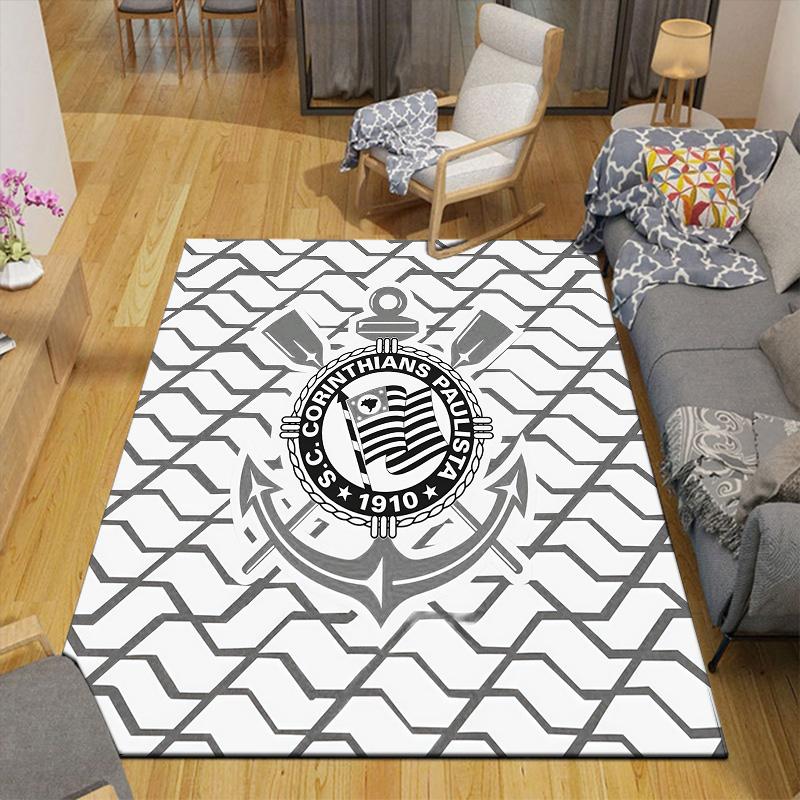 Cardiff City FC Flannel Pattern Square Carpet,Area Rug,Carpet Rug for Living Room Bedroom Sofa Playroom Decor,Non-slip Floor Mat