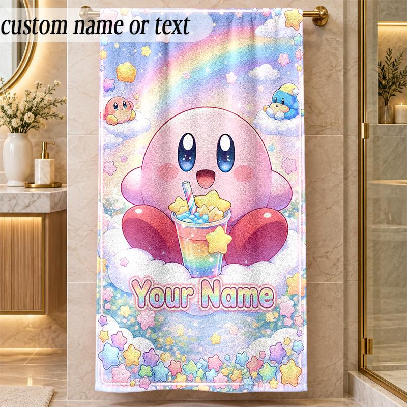 Beach TowelKirby Custom Name Text Personalized Soft Towel for Beach Pool Indoor Home Decor Gift