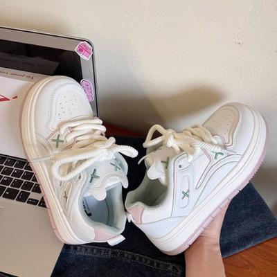 Maillard Platform Women's Spring and Autumn New Student Versatile Round Head College Style Casual Sports Board Shoes