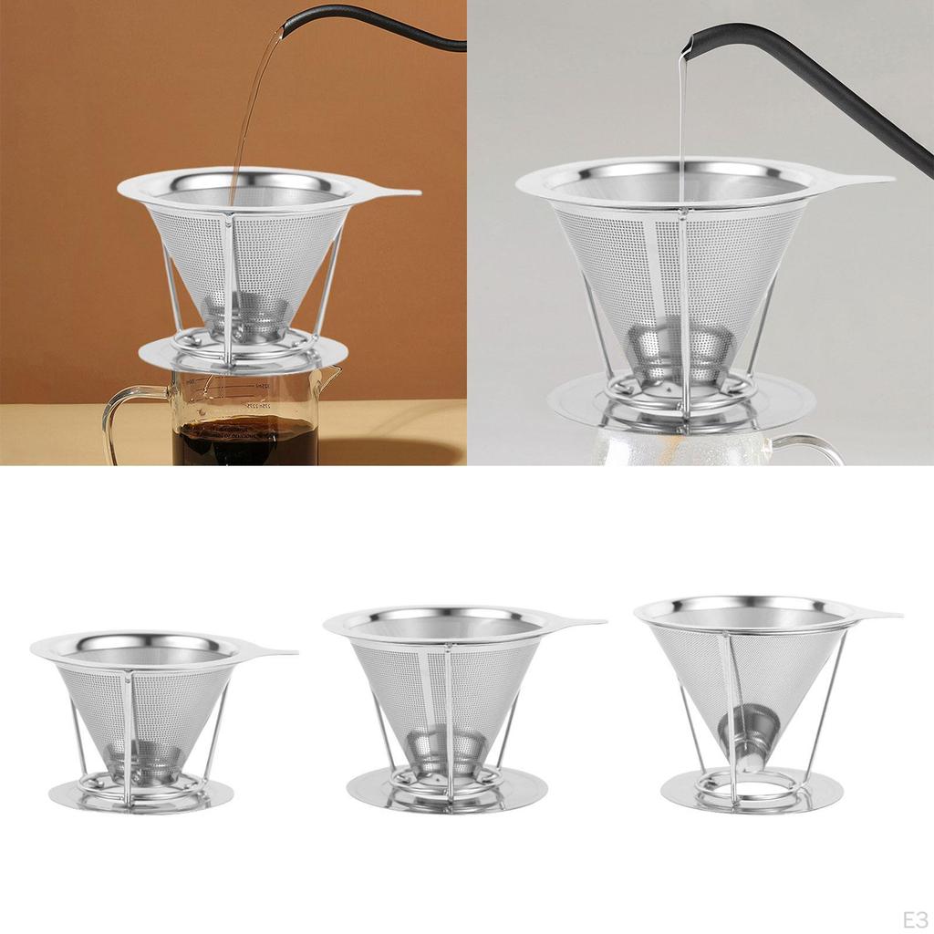 Uchwyt siatkowy na dripper do kawy Wielorazowy filtr do domu kawiarni wędrówek podróży