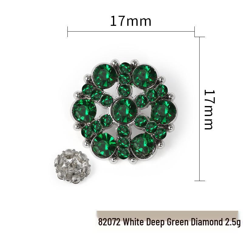 Luxury Rhinestone Metal Retro Buttons - Colorful Hollow Diamond Design with Alloy Base, Decorative Accessories