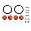 Colorful Quick Release Fasteners Rubber Rings Kit for Car Bumper Trunk Mud Guard Lid (Orange)