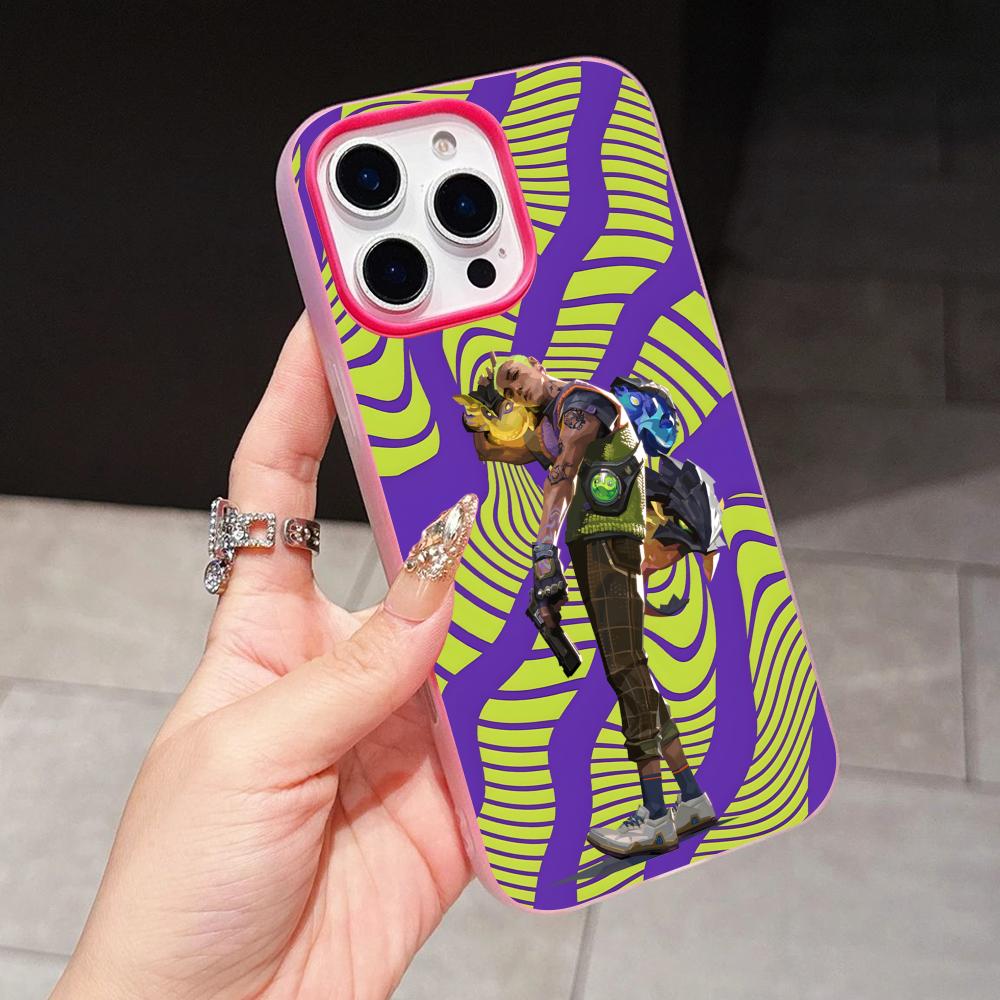 

Valo Gekko Phone Case for iPhone 17 16 15 14 13 12 11 Air Pro Max Plus Jelly Double layer Rose Red Cover iPhone17 Pro
