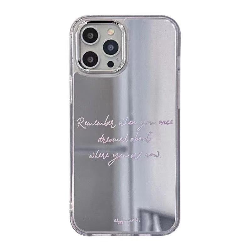 Romantic English Mirror Phone Case For IPhone 15 14 13 12 11 Pro Max On IPhone 7 8 Plus X Xs XR Max Bumper Cases Cover Funda