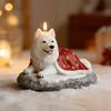 Cute Cloak Wolf Dog Mold Flexible Silicone Candle Mold Decorative 3D Wolf Mold  Plaster Statues