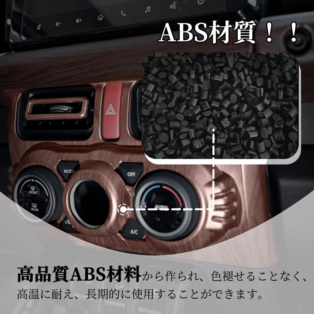 AMWMORV New Jimny JB64 Wood Grain Interior Decor Jimny Sierra JB74 Series Inner Door Armrest Panel Interior Panel Custom Part Vent Central Control