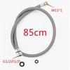 50cm/60cm/85cm F1/2 M15*1 Nylon Braided Flexible Water Hose for Kitchen Pull Out Faucet Hose Spinning Tube Black Gray Plumbing(50cm Gray)