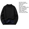Men Fall Winter Sweater Thick Plush Lined Half-high Collar Knitted Solid Color Elastic Pullover Loose Keep Warm Work School Sweater