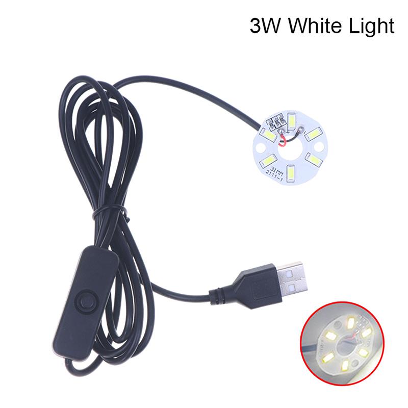 1Pc USB DC5V LED Ring Light Source - 3/5/10W SMD 5730/2835 Light Beads with 1.5M Black Switch Cable White Light for DIY Lighting