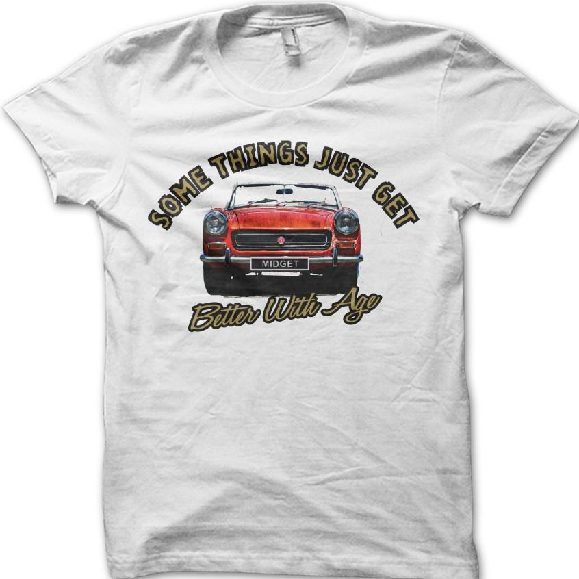 MG Midget Some Things Just Get Better With Age Classic Vintage Car T-Shirt 06183 S