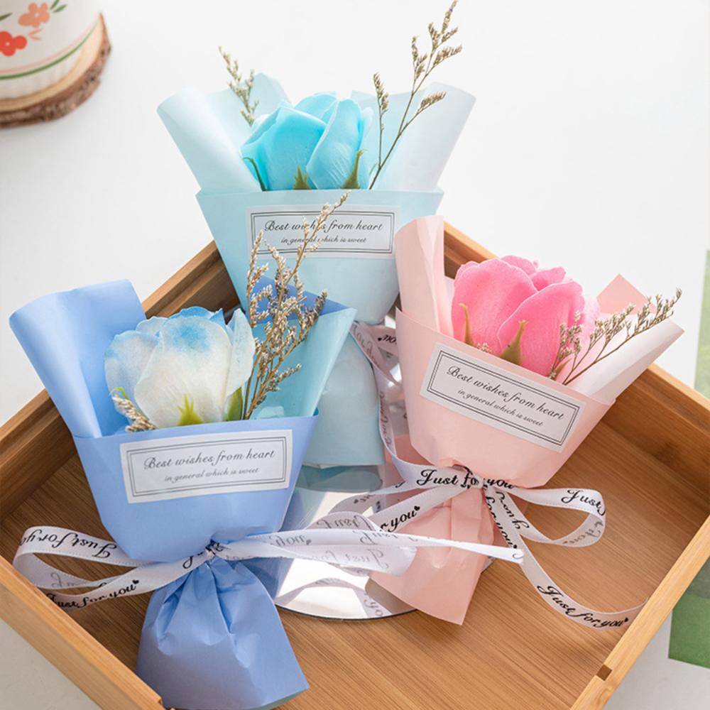 

Realistic Details Flower Bouquet 16cm Artificial Flower Gifts Fake Plants Party Decoration G