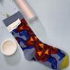 Bonne Maison: Retro-Ölgemälde-Socken für Damen, mittelhoch, luxuriös, französisch, bis zur Wade