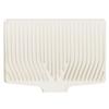 Silicone draining mat kitchen non-slip heat insulation resistant sloped (cream white 48 x 35 cm)