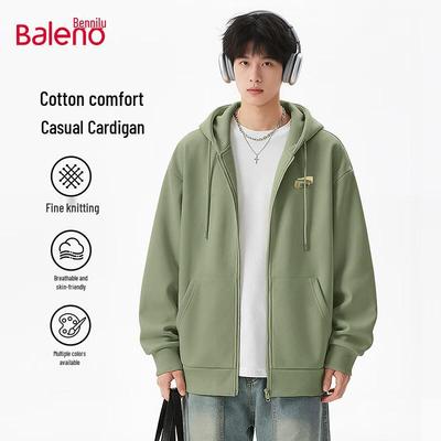 Baleno Men's Casual Hooded Knit Jacket