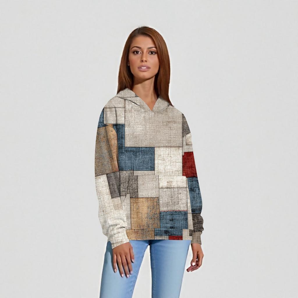 Women's Fashion Daily  Casual V-Neck Long Sleeve Printed Top