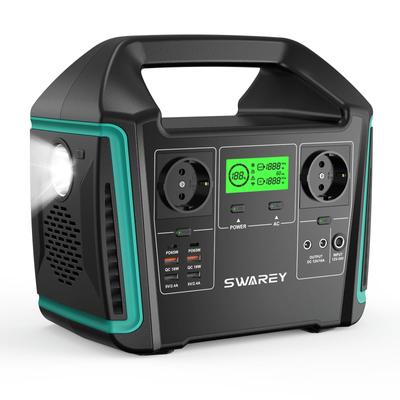 Powerstation Gerador de energia de estação de energia 1000W(Pico 1500W) Gerador solar SWAREY S1000 725,76 Wh Carregador de banco de potência