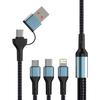 3 In 1 Fast Charging Cord For iPhone Huawei Micro USB Type C Charger Cable 1.2m Multi Usb Port Multiple Usb Charging Cord Line