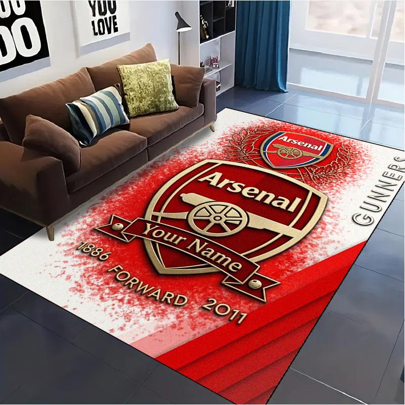 Name Custom FC Logo Arsenal Carpet Rug for Living Room Bedroom Home Sofa Decoration,Kids Play Non-slip Floor Mat