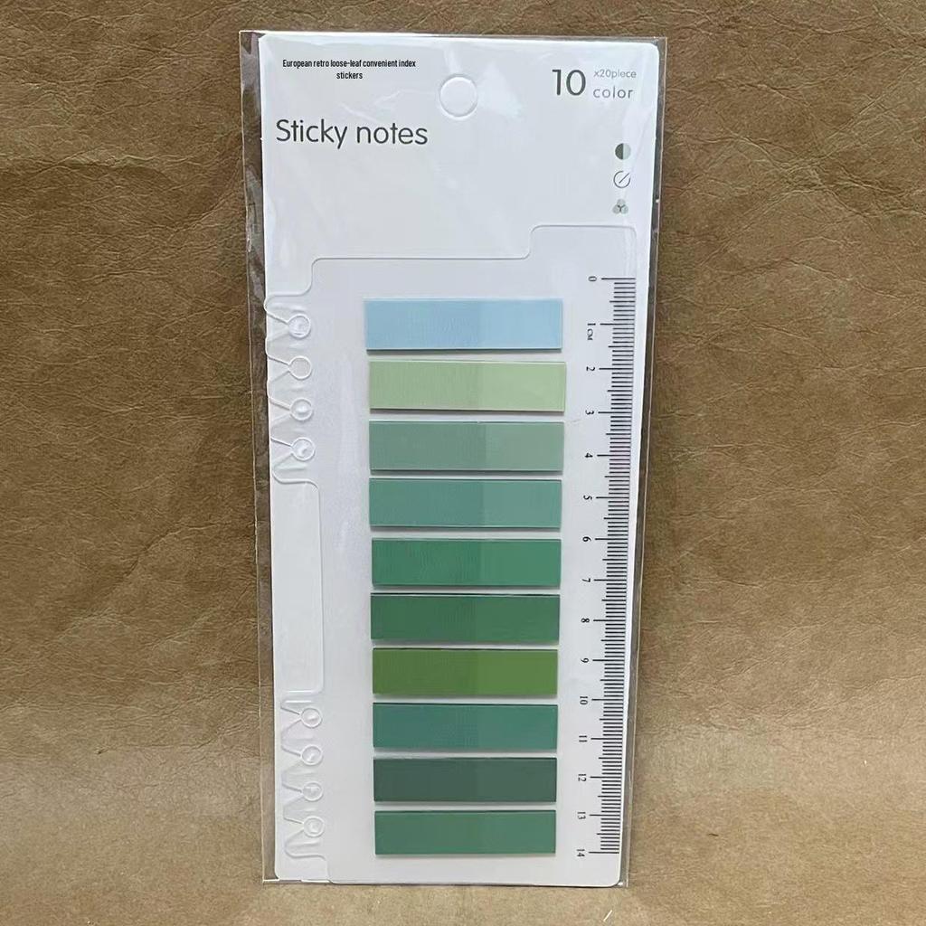 Morandi Translucent PET Index Stickers - Vanilla Autumn Series, Writable Sticky Notes & Markers
