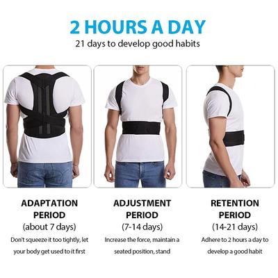 Back Brace Posture Corrector Belt For Women Men Back Lumbar Support, Adjustable Shoulder Posture Support For Improve Scoliosis