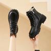 Thick-soled Velvet Martin Boots for Women's Winter 2025 New British Style Tooling Leather Boots Heightened and Thin Short Boots Size 42