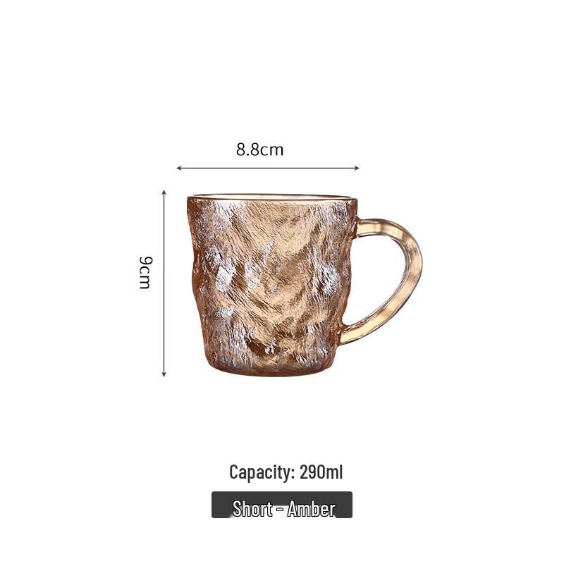 Amber Glacier Glass Mug with Handle
