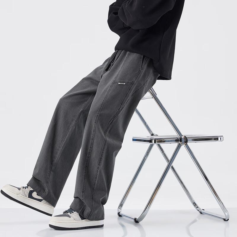 Mark Fairwhale Men's American Style Retro Straight-Leg Trousers