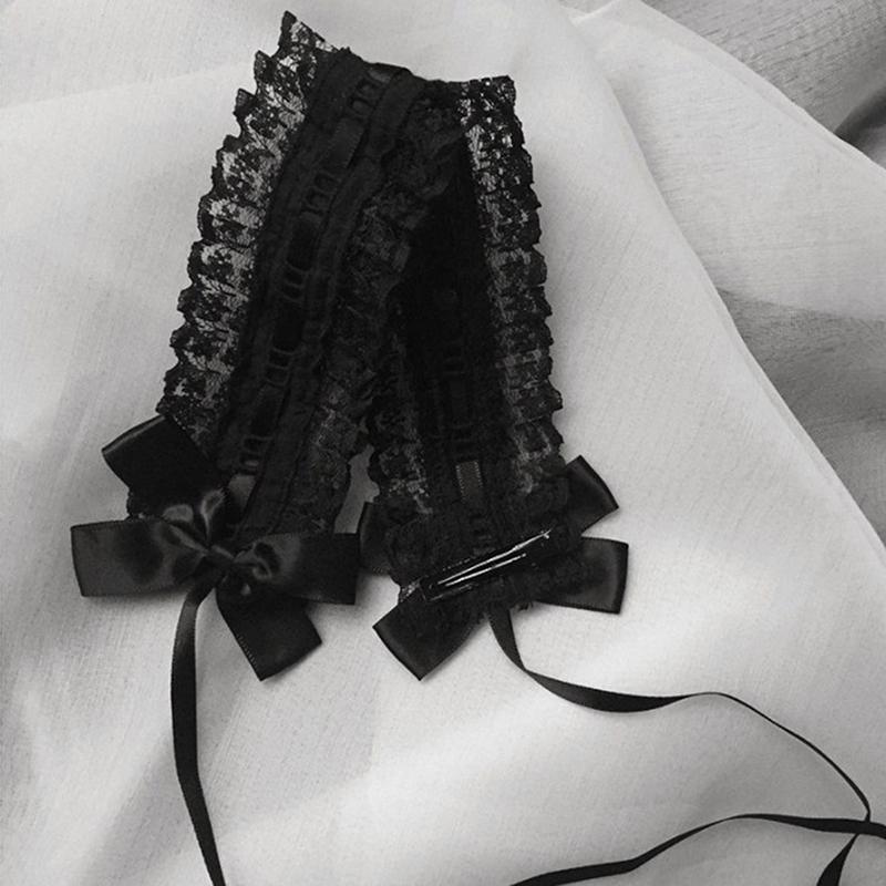 Lolita Tiara Headband Lolita Lace Bow Knot Ribbon Maid Diy Headband