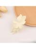 4.2-inch large natural color coffee colored flower grab clip suitable for thick and thin hair, fixing hair and styling