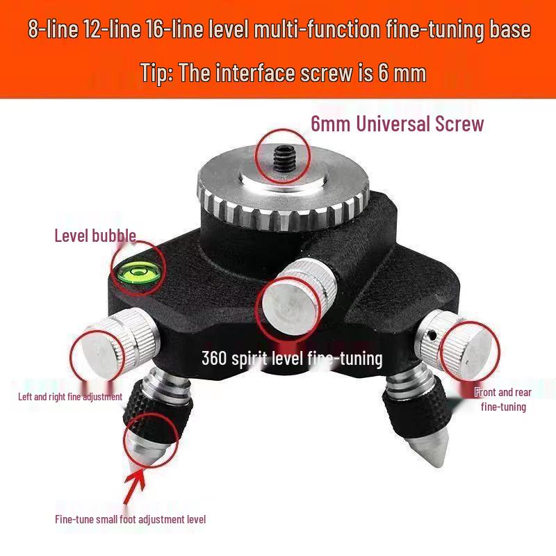 12-Line Universal Level Kit: 360° Rotating Base, Floor/Wall Stickers, Tripod