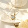 Women's Japanese Korean Style Zircon Heart-shaped Necklace