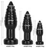 Three-size Pointed Butt Plug Suction Cup Anal Sex Toys Anal Fisting Toys Anal Expansion