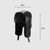 Winter PU Hat Bomber Hat Men's Outdoor Windproof Cold-Proof Ski Hat Thick Fleece Warm Cotton Hat