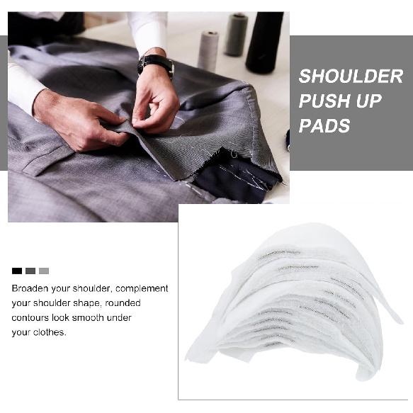 Didiseaon 50pcs White Shoulder Pads Sewing Sponge Shoulder Pads Shoulder Enhancers Jacket Shoulder Mats for Women Men Suit Coat Jacket Clothes