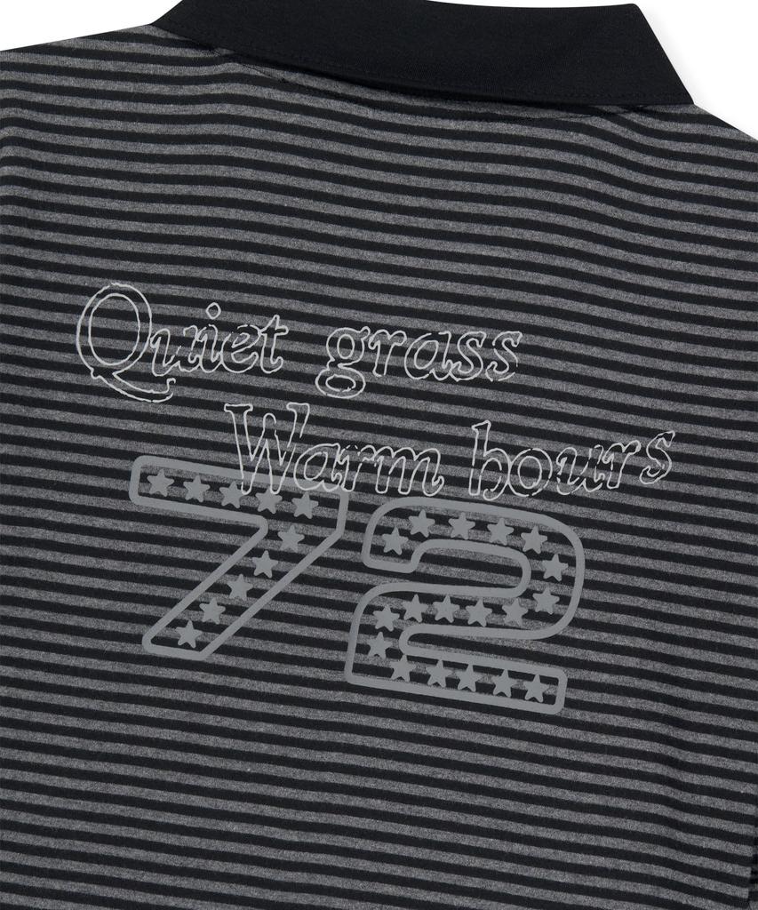 Sseonleobeutueo W 72 Stripe Ls Polo Black