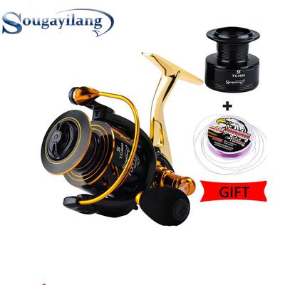 SOUGAYILANG Mulinello da pesca 13+1BB ad alta velocità 5.0:1 Mulinello da pesca Mulinello da spinning 8KG Max Drag Power Attrezzatura da pesca per la pesca alla carpa