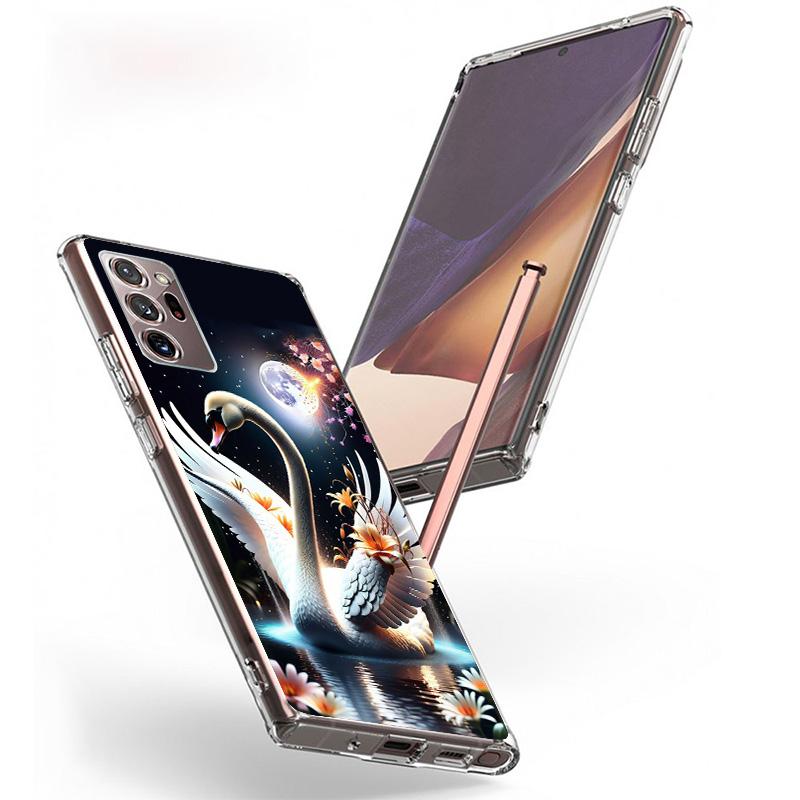 White Swan Grace Art Phone Case For Samsung Galaxy S26 S25 Edge S24 S23 FE S22 Ultra S21 Plus S20 + Fundas Cover Coque Galaxy S2