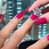 Fashion creative, cute peach heart zircon ring for women, Valentine's Day gift, couple heart ring.