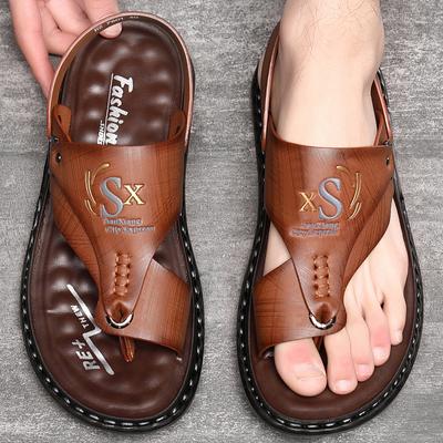 Sandales pour hommes en gros été à semelles souples anti-dérapant chaussures de plage hommes grandes nouvelles tongs veste décontractée sandales
