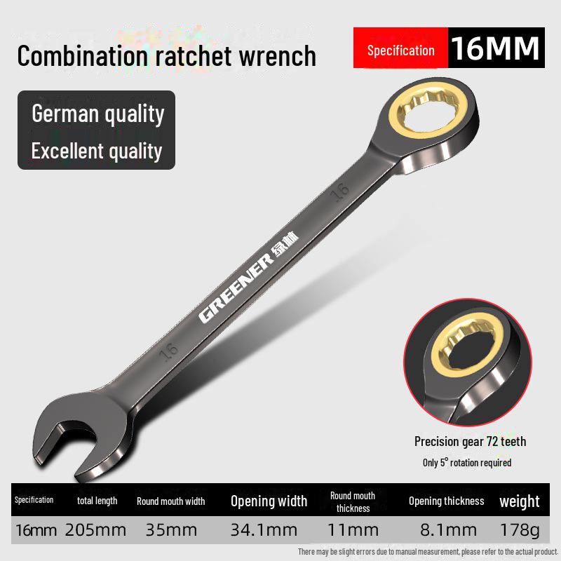 Conjunto de chaves catraca dupla finalidade Green Forest – nível industrial, duas vias, abertura pequena.