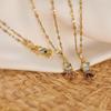 Aogou Gold-Plated Zircon Princess Necklace - Women's Exquisite Fairy Tale-Inspired Cute Collarbone Chain.
